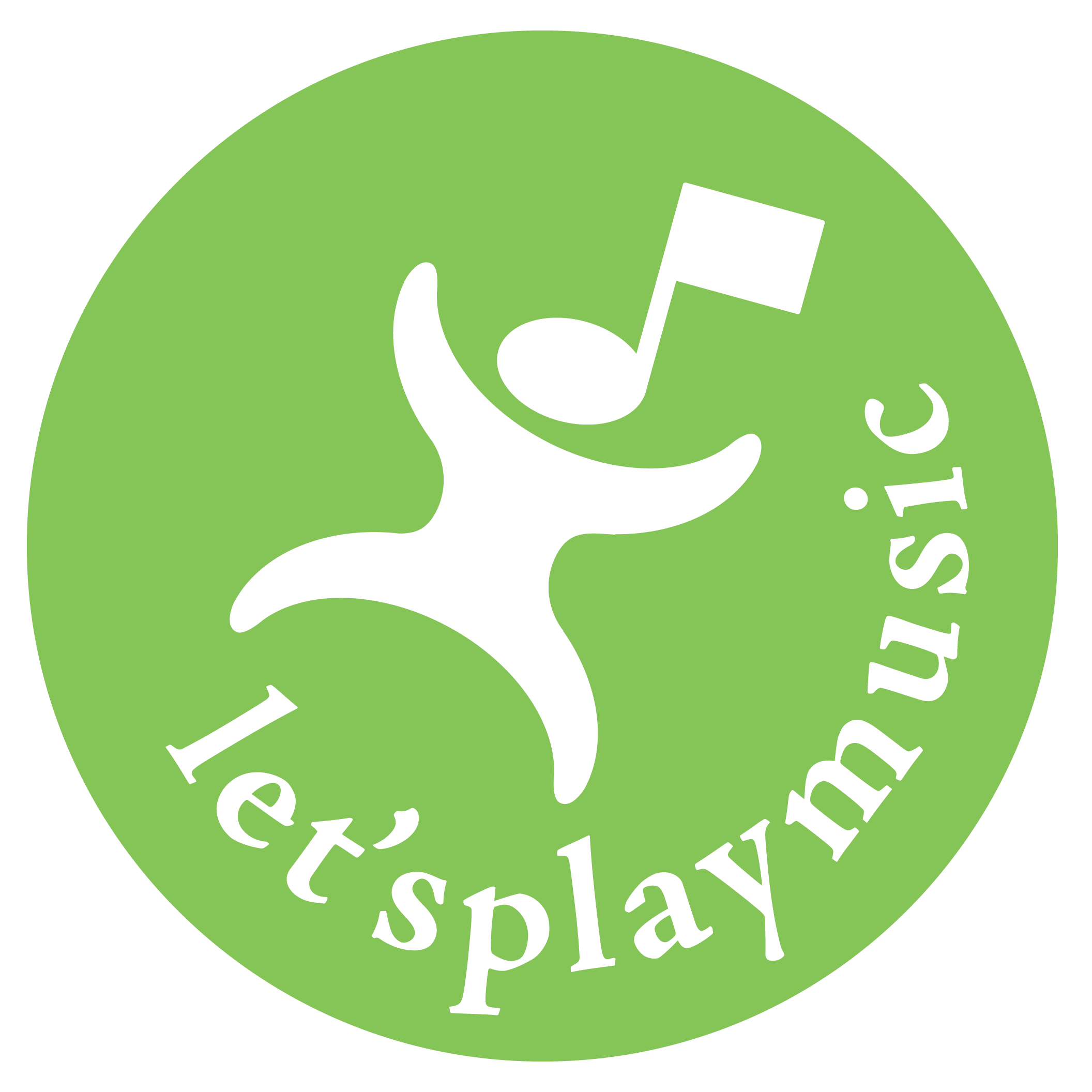 Round Lets Play Music Logo